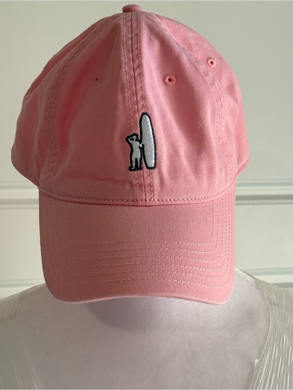 Johnnie O Pink Surfboard Dog Logo Adjustable Dad Hat Baseball Cap OSFA